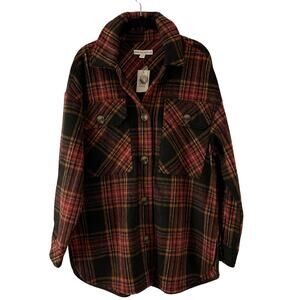 And Now This Women's Oversized Flannel Jacket Size Small